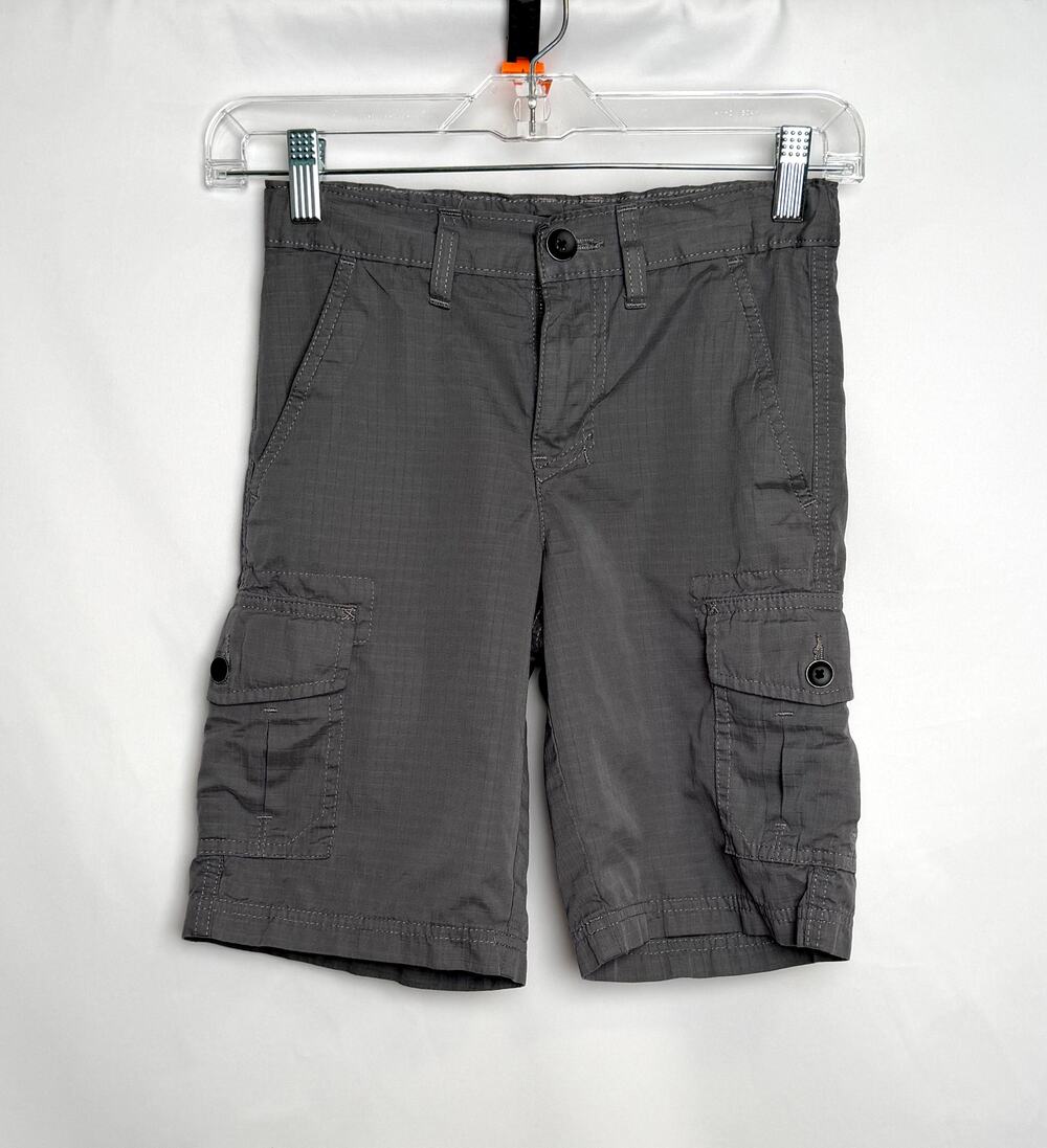 Tony Hawk Boys Gray Ripstop Cargo Shorts Size 8 Skater Outdoor Hiking Casual
